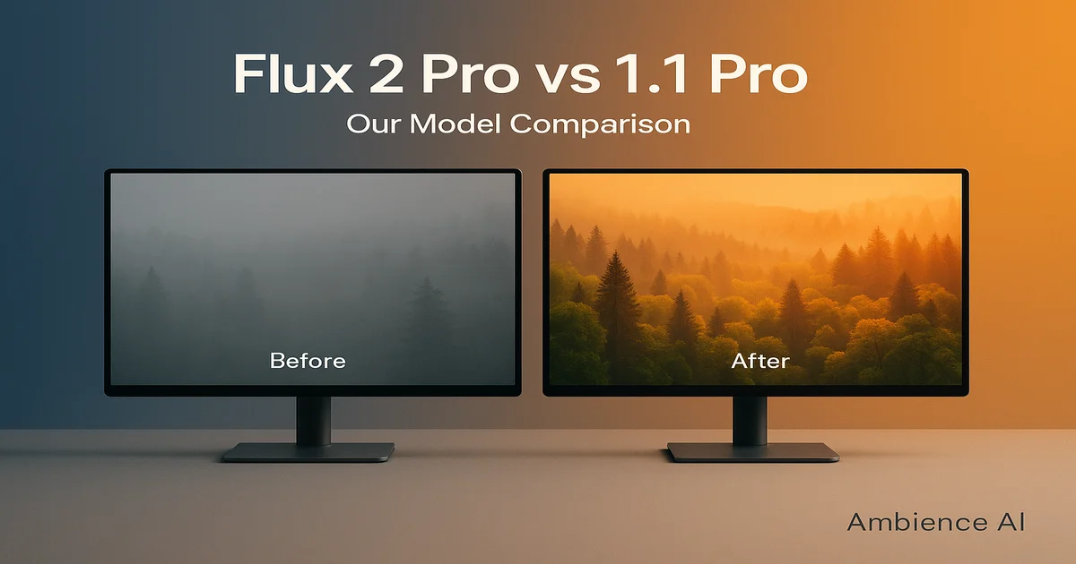 Flux 2 Pro vs Flux 1.1 Pro: Model Comparison