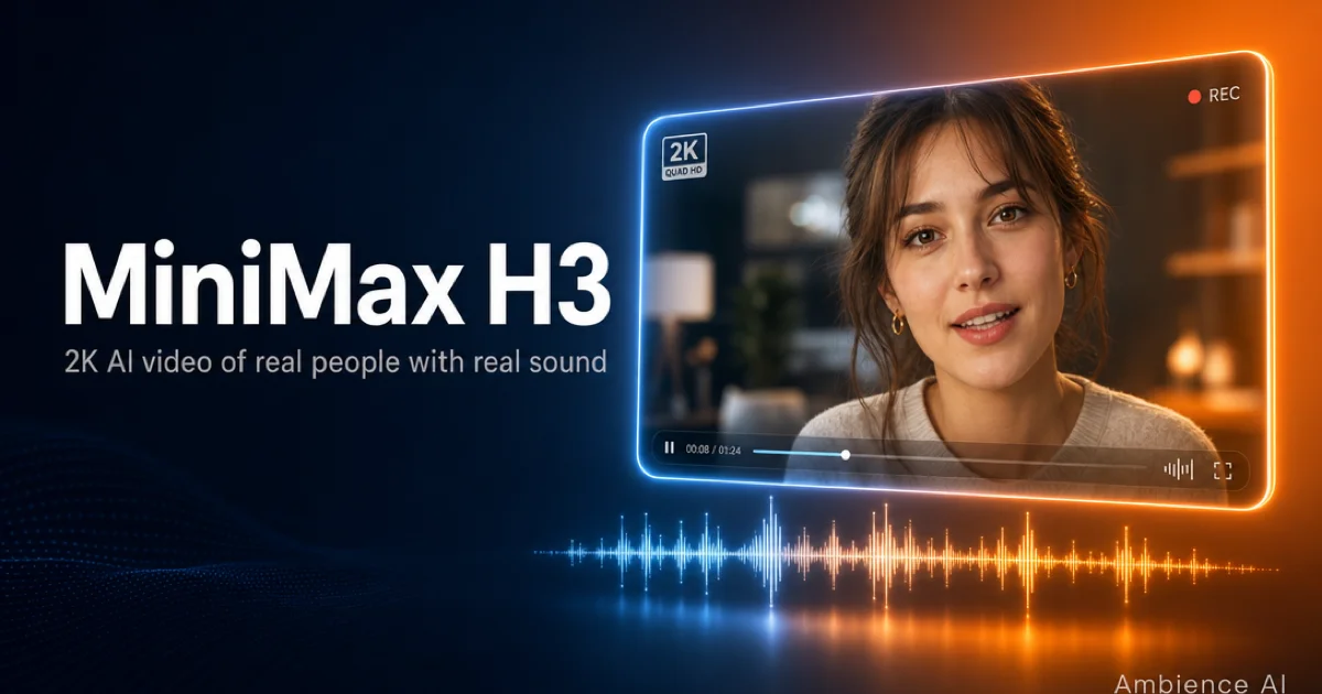 MiniMax H3: 2K AI Video of People with Real Sound