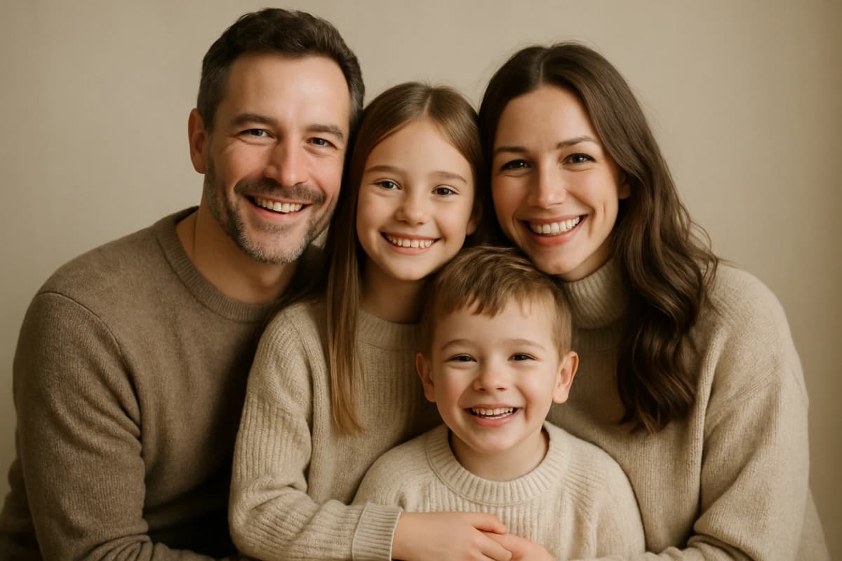 Original family portrait photo