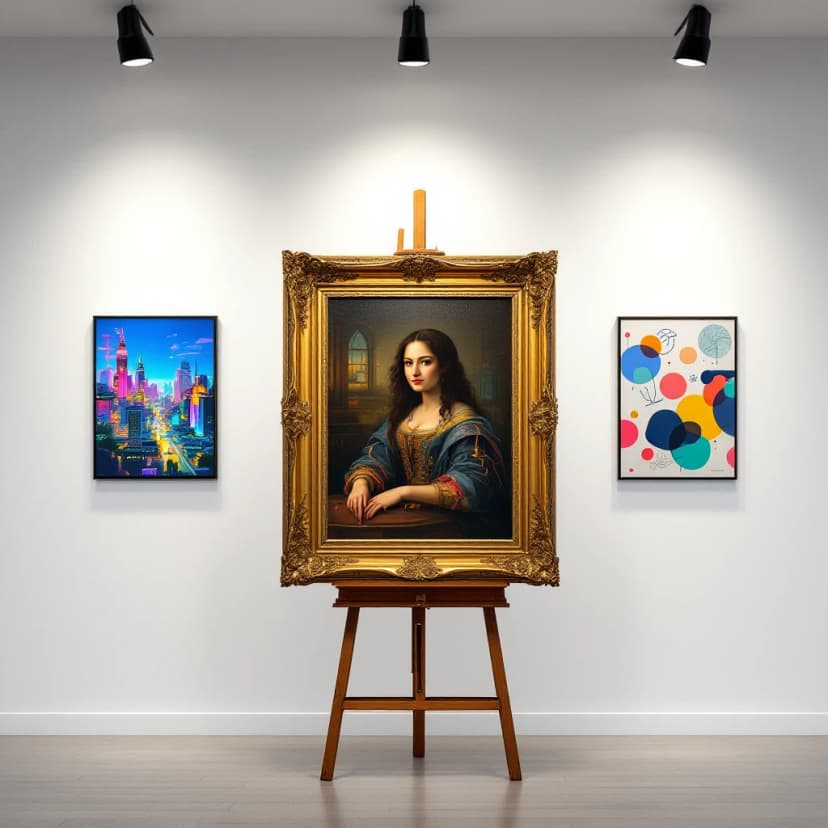 AI generated digital artwork in various styles