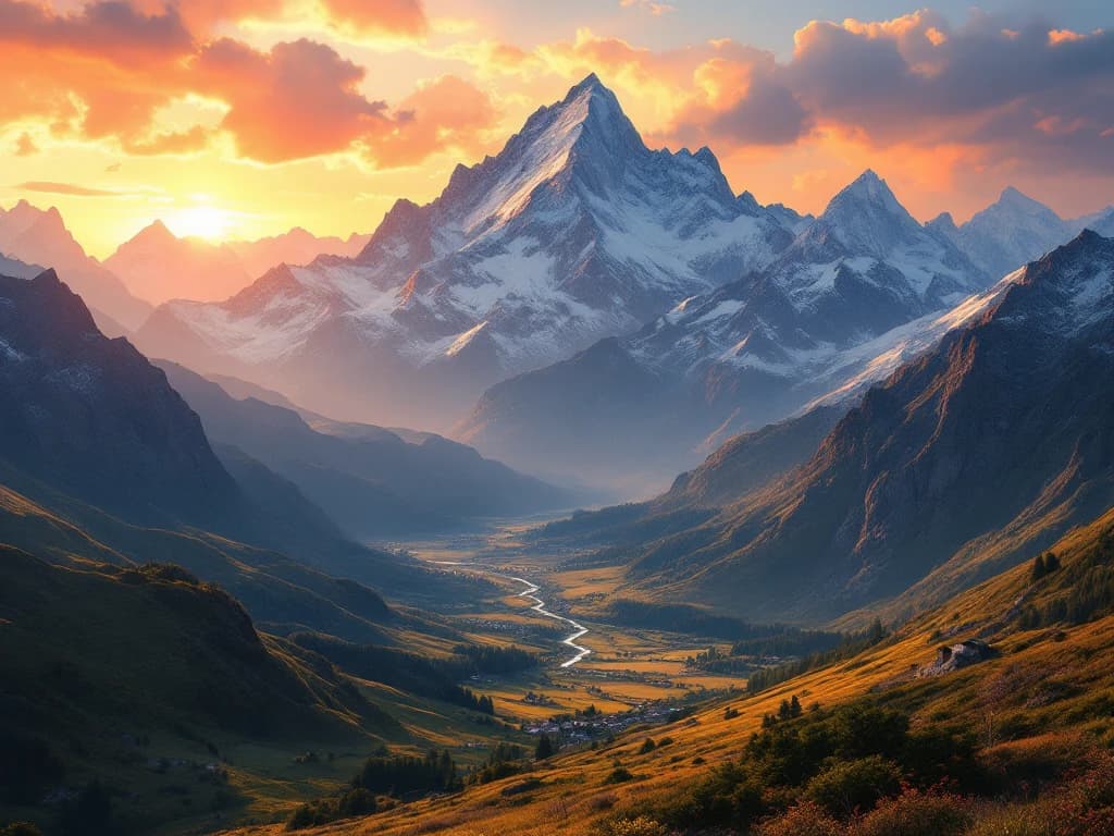 AI-generated landscape showing mountains