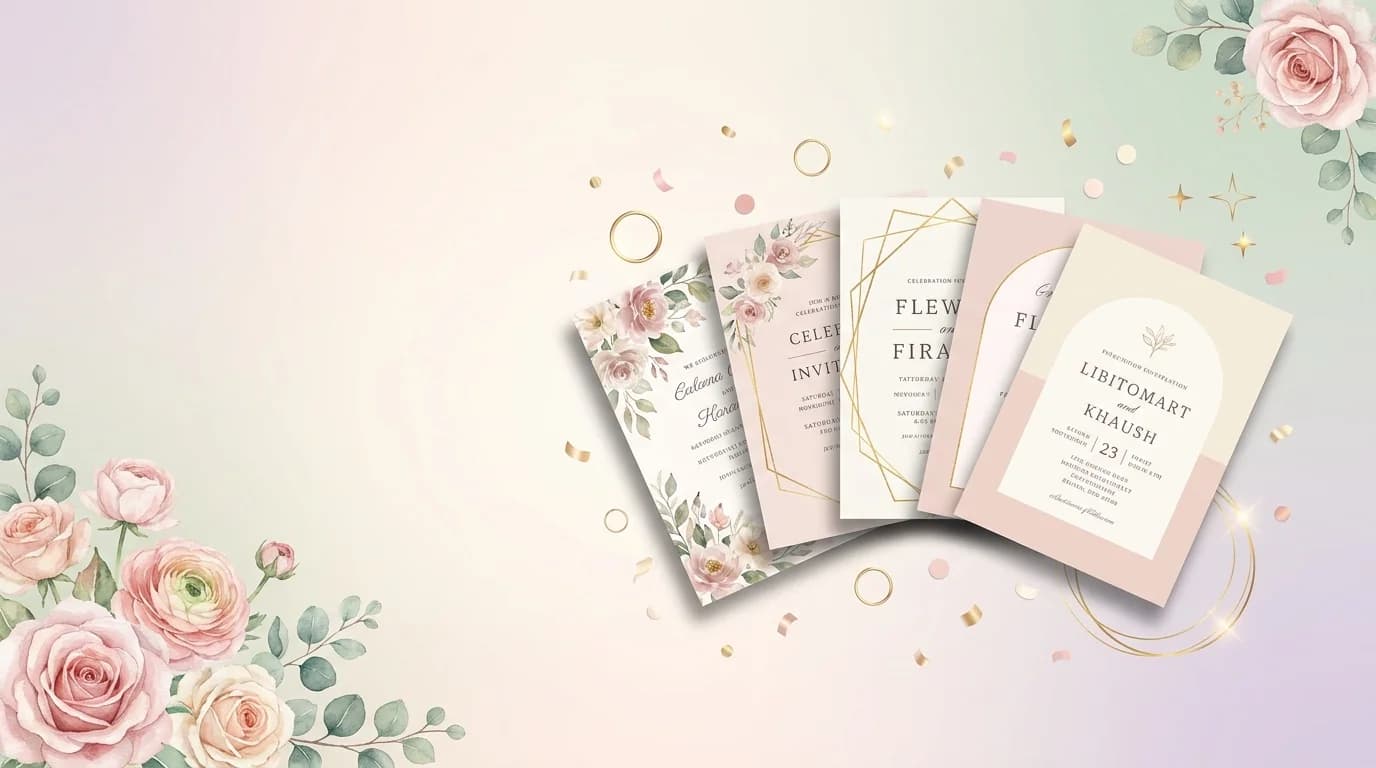 AI-generated invitations for baby announcements, birthdays, weddings, and holiday parties