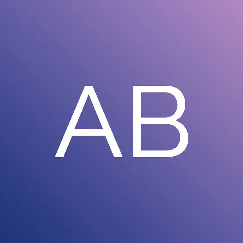 AI-generated minimalist monogram avatar with elegant initials on a gradient