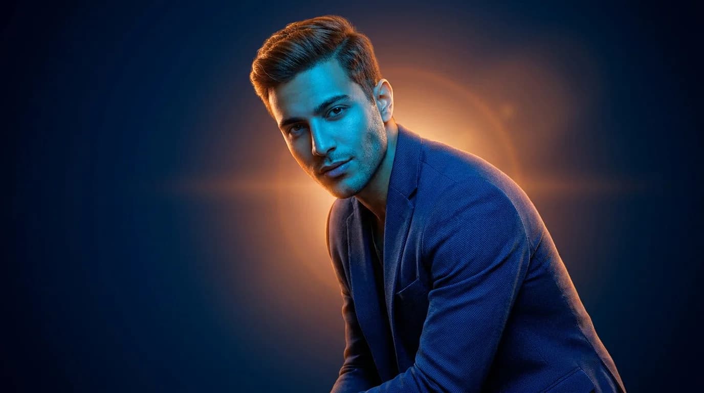 Good example: a striking complementary blue and orange color palette