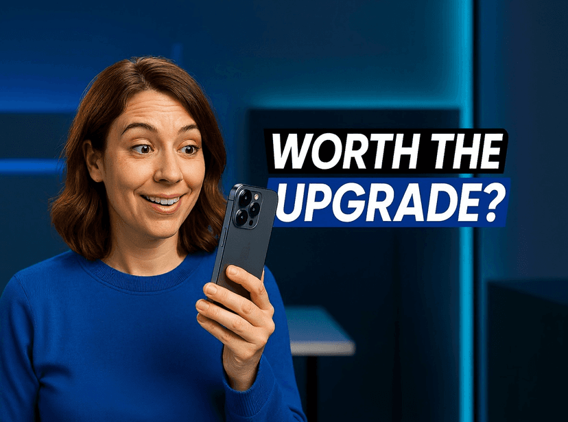 Tech review YouTube thumbnail with modern design
