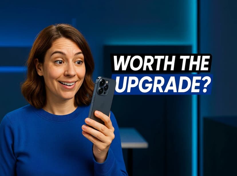 Tech review YouTube thumbnail with modern design