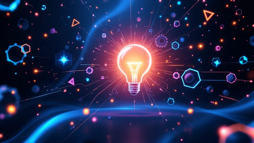 AI-generated concept explainer animating an abstract idea into simple visual pieces
