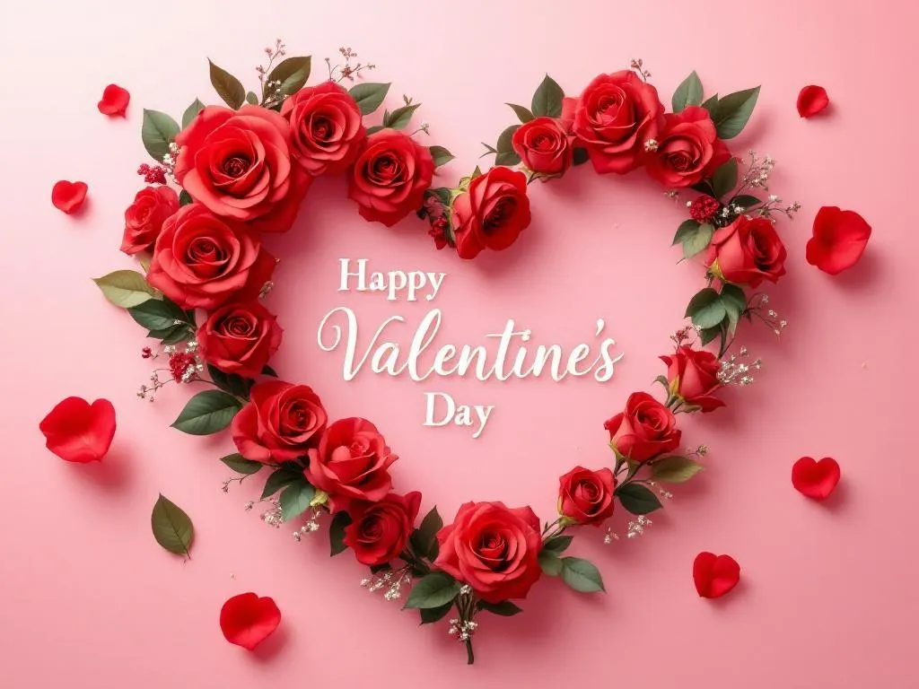AI-generated Valentine's Day roses card example